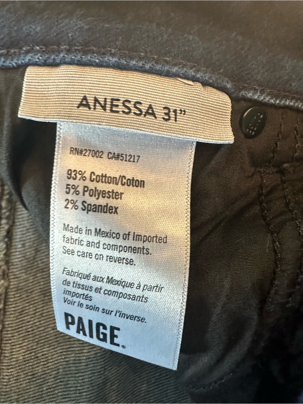 Like New PAIGE Anessa Dark Indigo High-Rise Wide-leg Jeans - Women’s size 27 - Picture 4 of 6